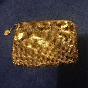 Whiting & Davis Sparkly Gold Chain Bag